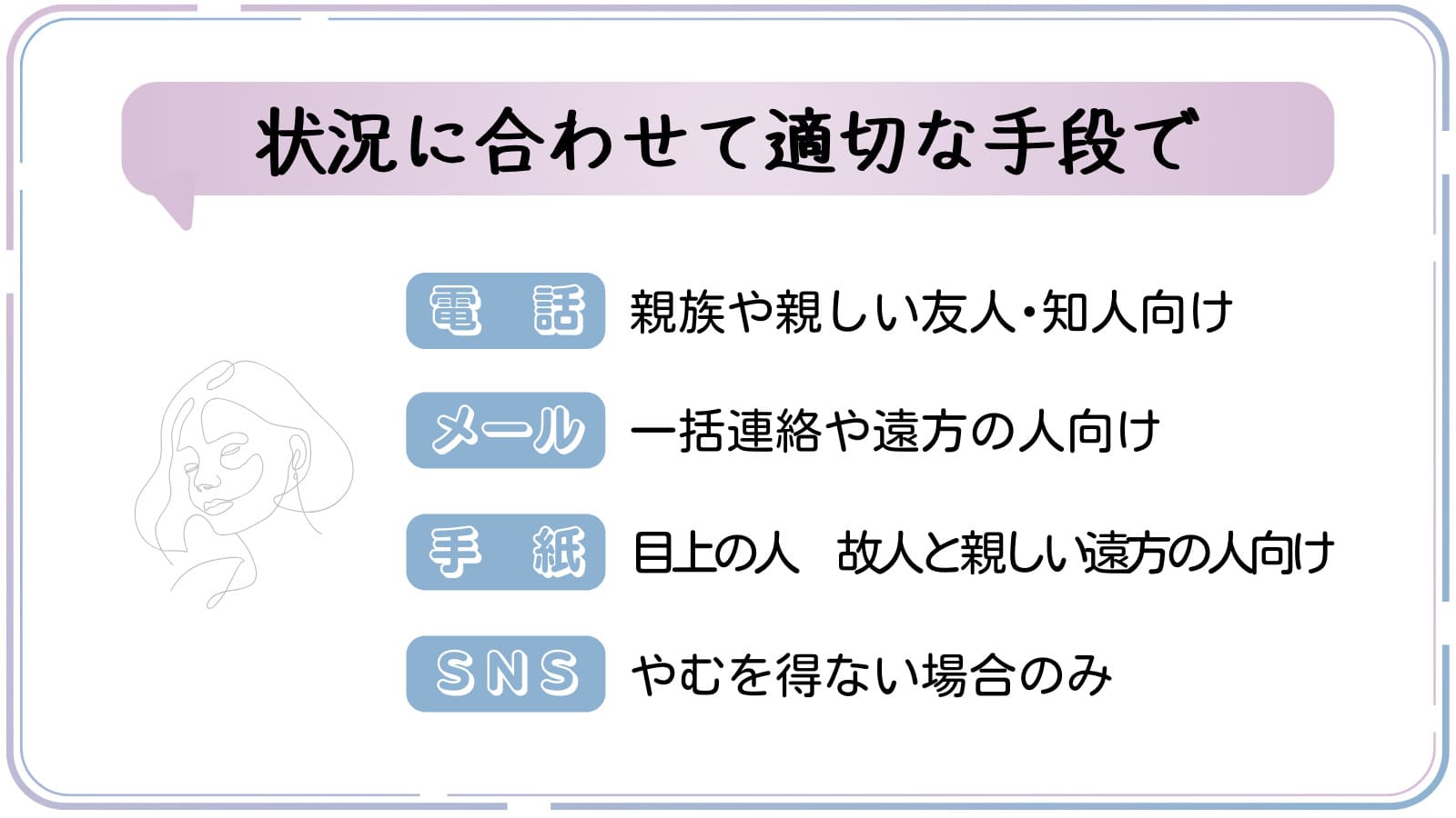 連絡手段別｜これで失礼なし！訃報連絡のマナーと注意点